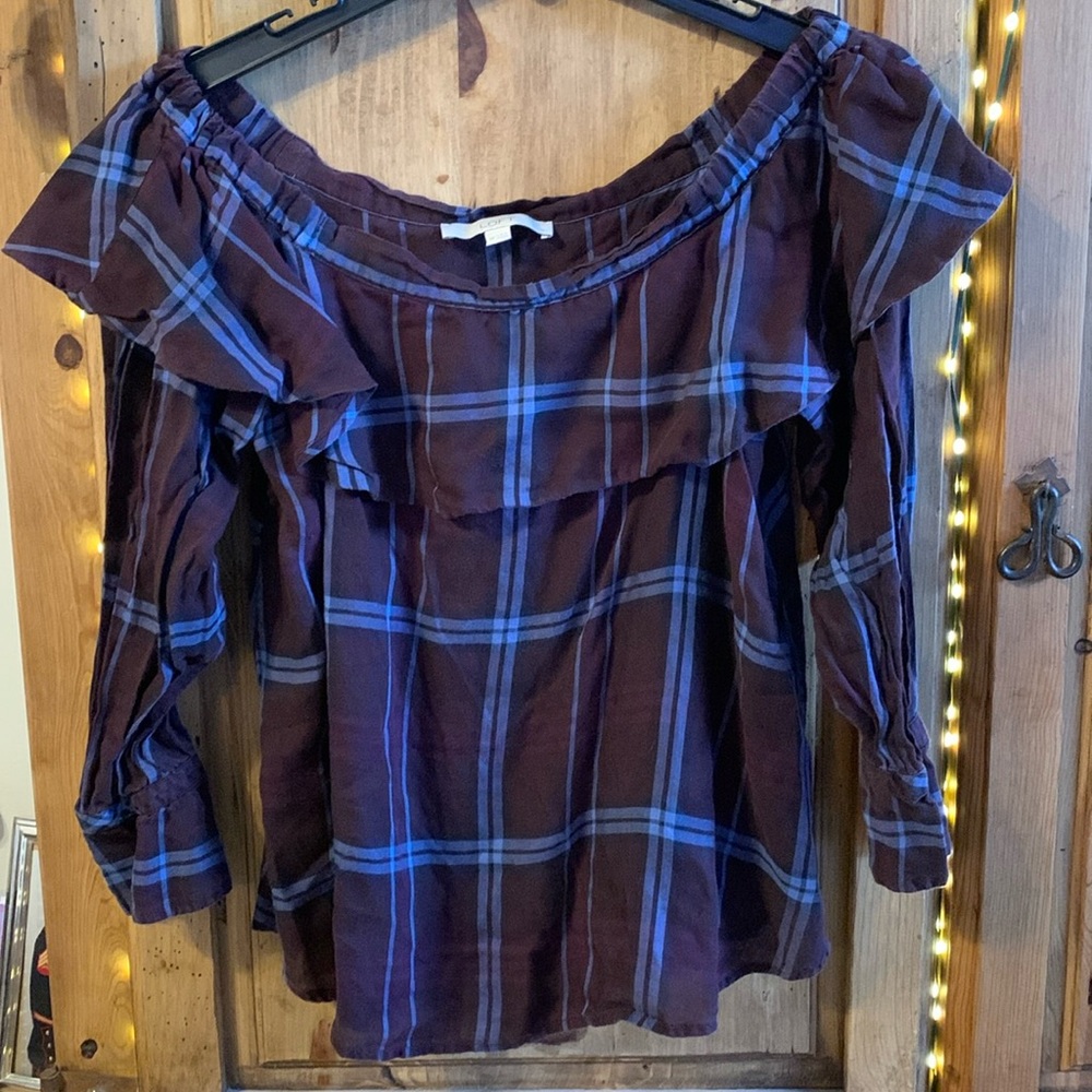 Over-the-Shoulder LOFT- Medium Petite- Eggplant